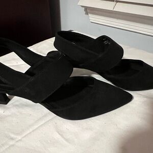 Anne Klein Black Suede Women's Shoes